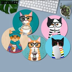 Cute Coffee Milk Drink Bottle Cat Soft Rubber Professional Gaming Mouse Pad gaming Mousepad Rug For PC Laptop Notebook