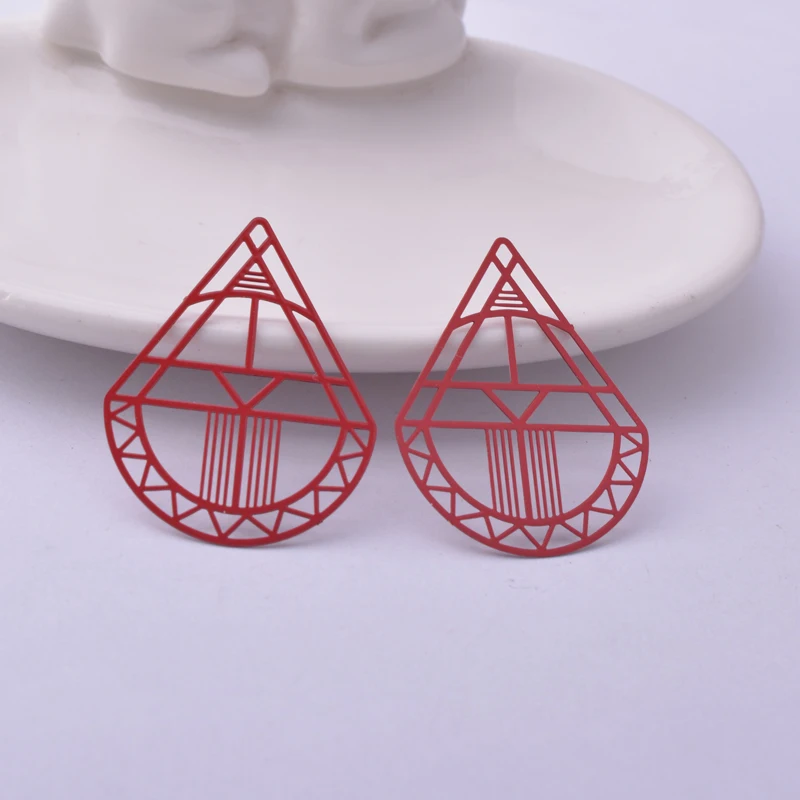 30 Stück AB6209 27*35mm Dreieck-Anhänger Geometrie-Anhänger DIY Schmuckherstellung – Detail 8