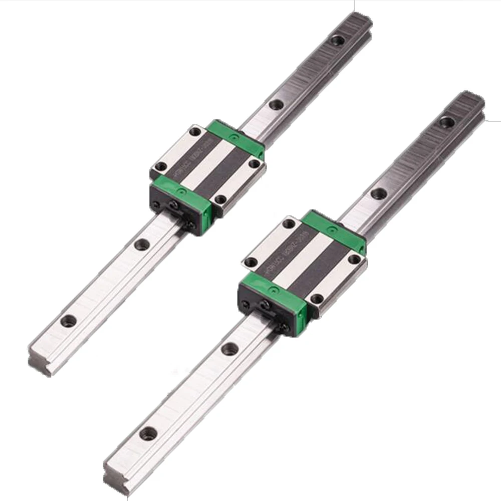 2PCS HGR20 HGR15 Square Linear Guide Rail + 4PCS Slide Bearing Block HGH15CA HGW15CA HGH20CA HGW20CA  for CNC parts