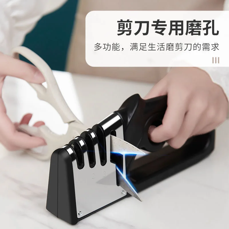 3 Stages high quality Knife Sharpener Diamond Ceramic Rod Sharpener Sharpening Tool Stainless Steel Blade With Non-slip Base hot