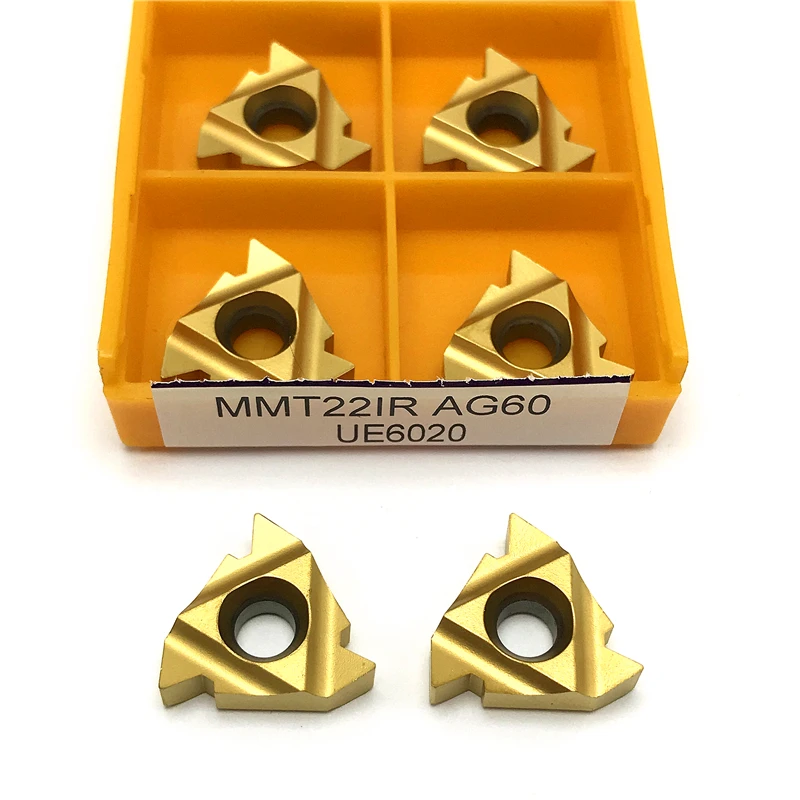 MMT22IR AG60 Utensile per tornitura filettatura Inserto in metallo duro Utensile da taglio Filettatura esterna Utensile per tornio CNC Inserto filettato di alta qualità
