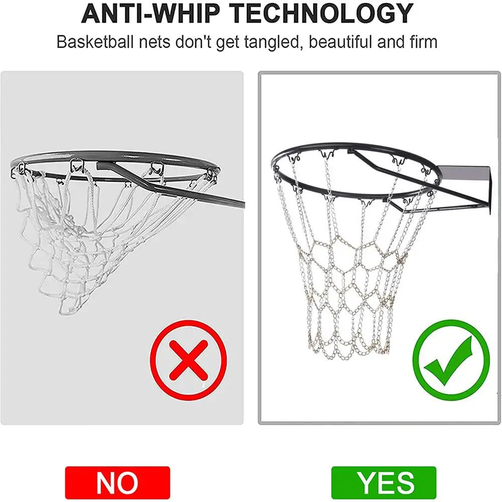 Professional Standard Anti-Rust Basketball Chain Net Indoor Outdoor Galvanized Steel Standard Hoop Basketball Goal Heavy Duty