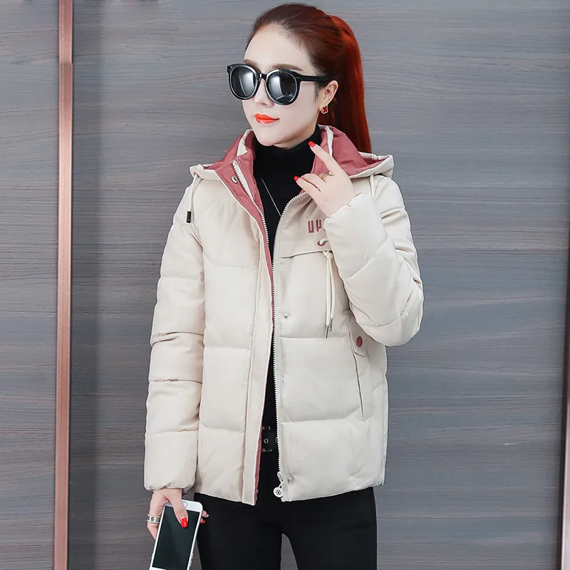 

2020 Winter Jacket Women Parkas Warm Outerwear Plus size Hooded Coats Short Female Slim Cotton padded Casual Tops Winter Clothes