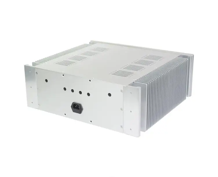 เงินอลูมิเนียม Amplifier แชสซี/Class A Amplifier/Preamp/AMP Enclosure/กรณี/กล่อง DIY (432*155*390 มม.)