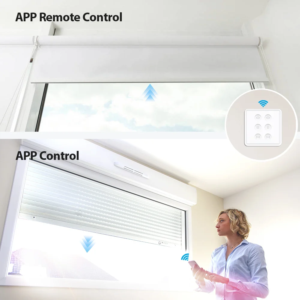 Tuya Smart Life WiFi Blinds Curtain Rolling Shutter Double Switch with Percentage Control Support Google Home Alexa DIY