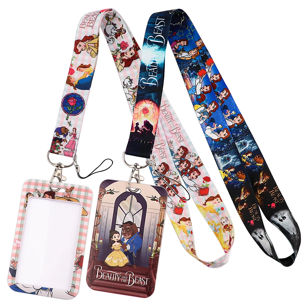 Ремешок LT1196 для брелока, для пропуска, мобильного телефона, Красавица и Чудовище