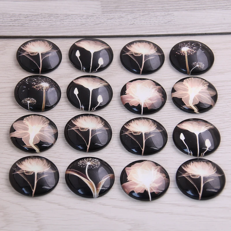 

SWEET BELL 10pcs mix Night sky Fireworks Pattern Round Glass Cabochon 20mm 25mm Dome Flat Back DIY Jewelry Finding 9D1484