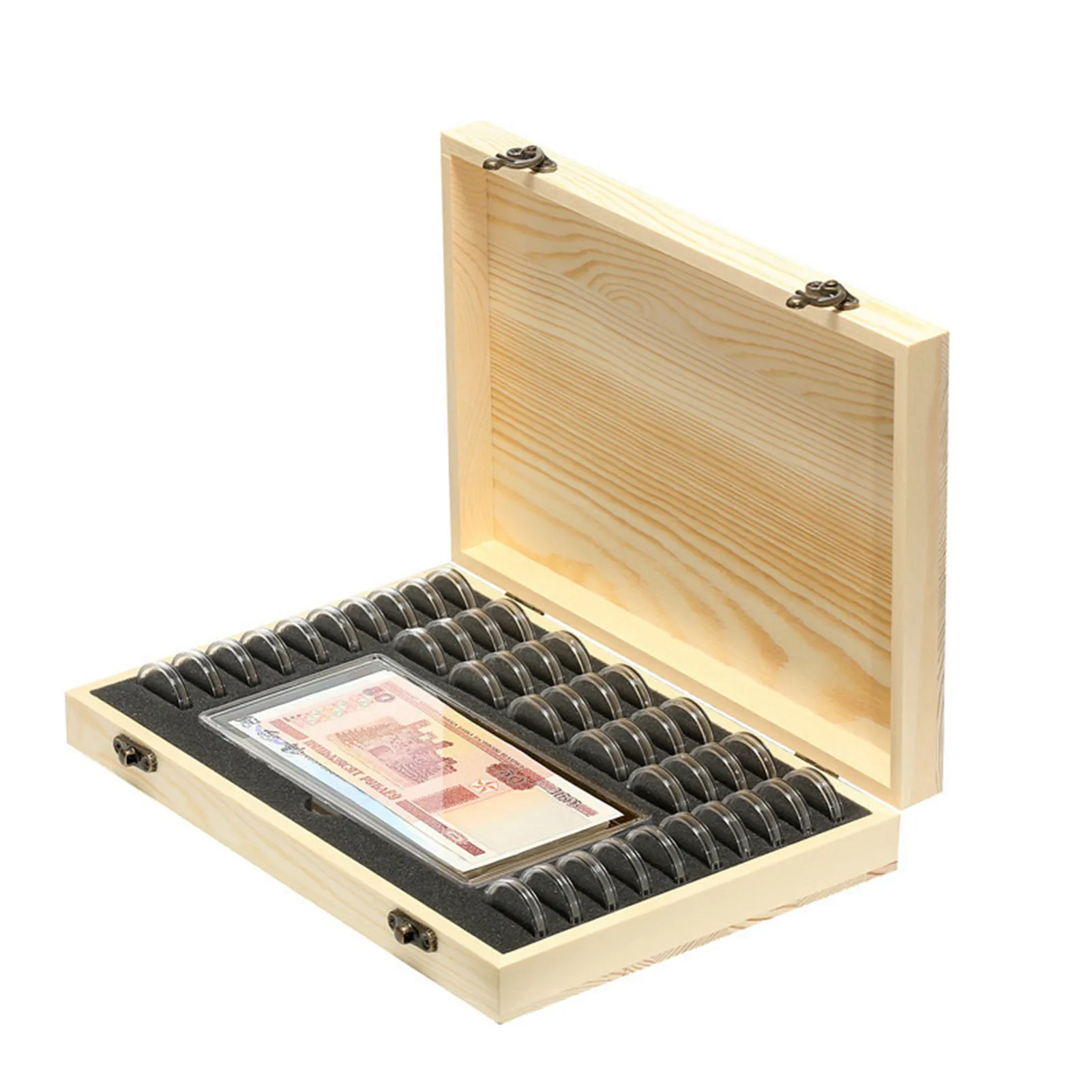 100/40 Grid Coin Protection Boxes Coin Collection Box Coin Storage Box 18/21/25/27/30mm Universal Desktop Organizer