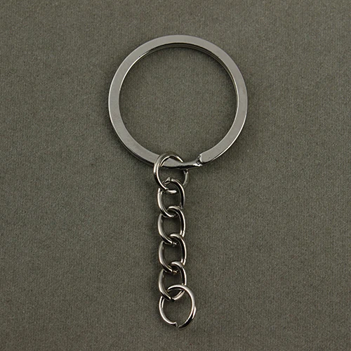 5-20 Stück Schlüsselanhänger in Goldfarbe, Schlüsselring aus Bronze oder Rhodium, 28 mm lang, runde Schlüsselringe für DIY-Schmuckherstellung, Großhandel – Detail 3