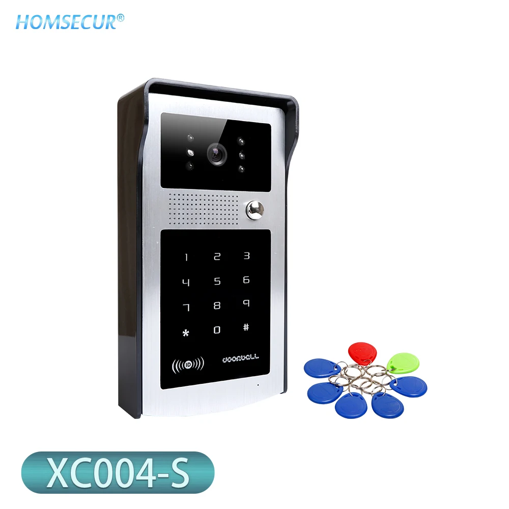 HOMSECUR Password Keyfob Unlock Outdoor Camera XC004-S For Video Door Phone Intercom System