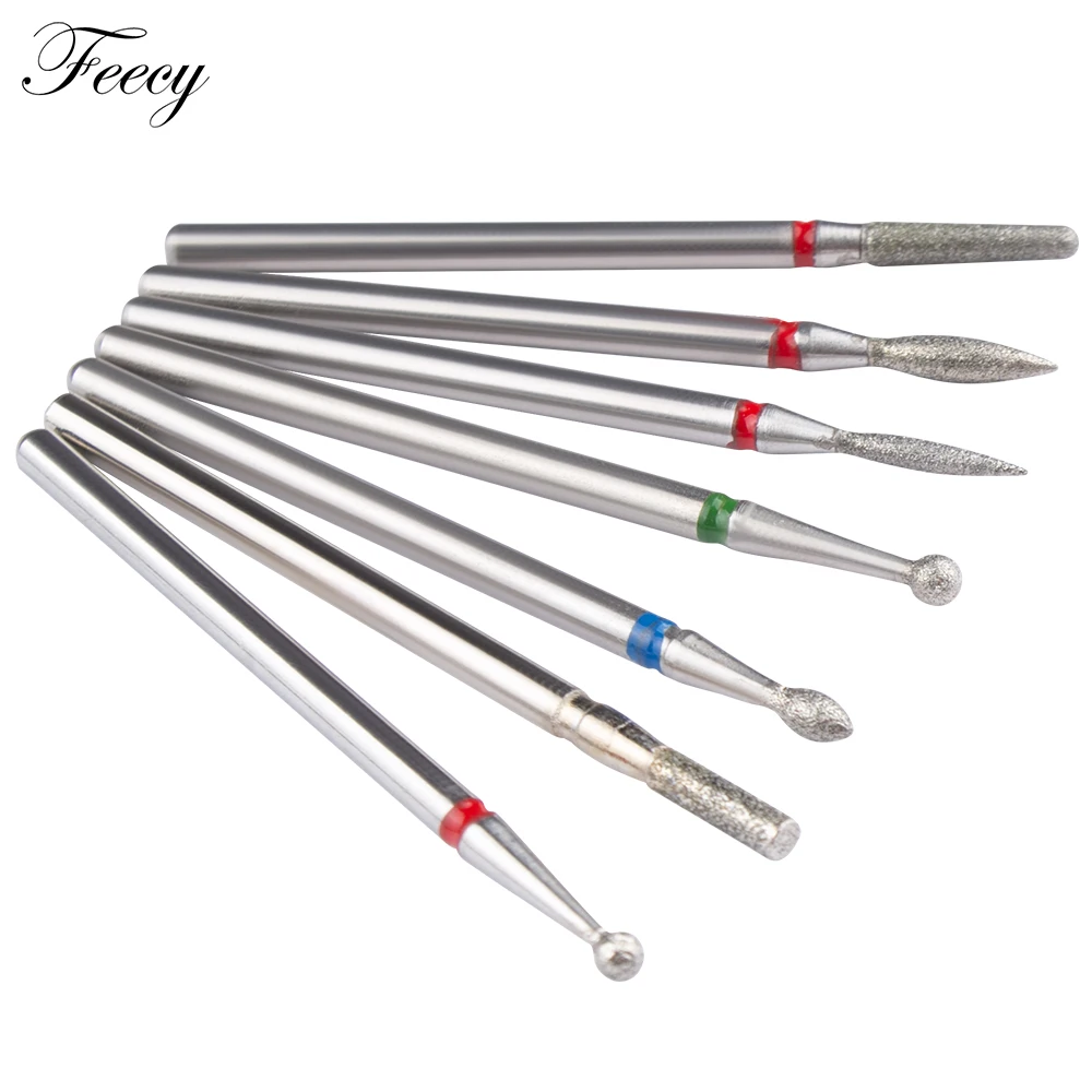 7pcs Diamond Milling Cutter for Manicure Set Nail Drill Bits Accessories Nozzles for Manicure Cutters Pedicure Sanding Nail File