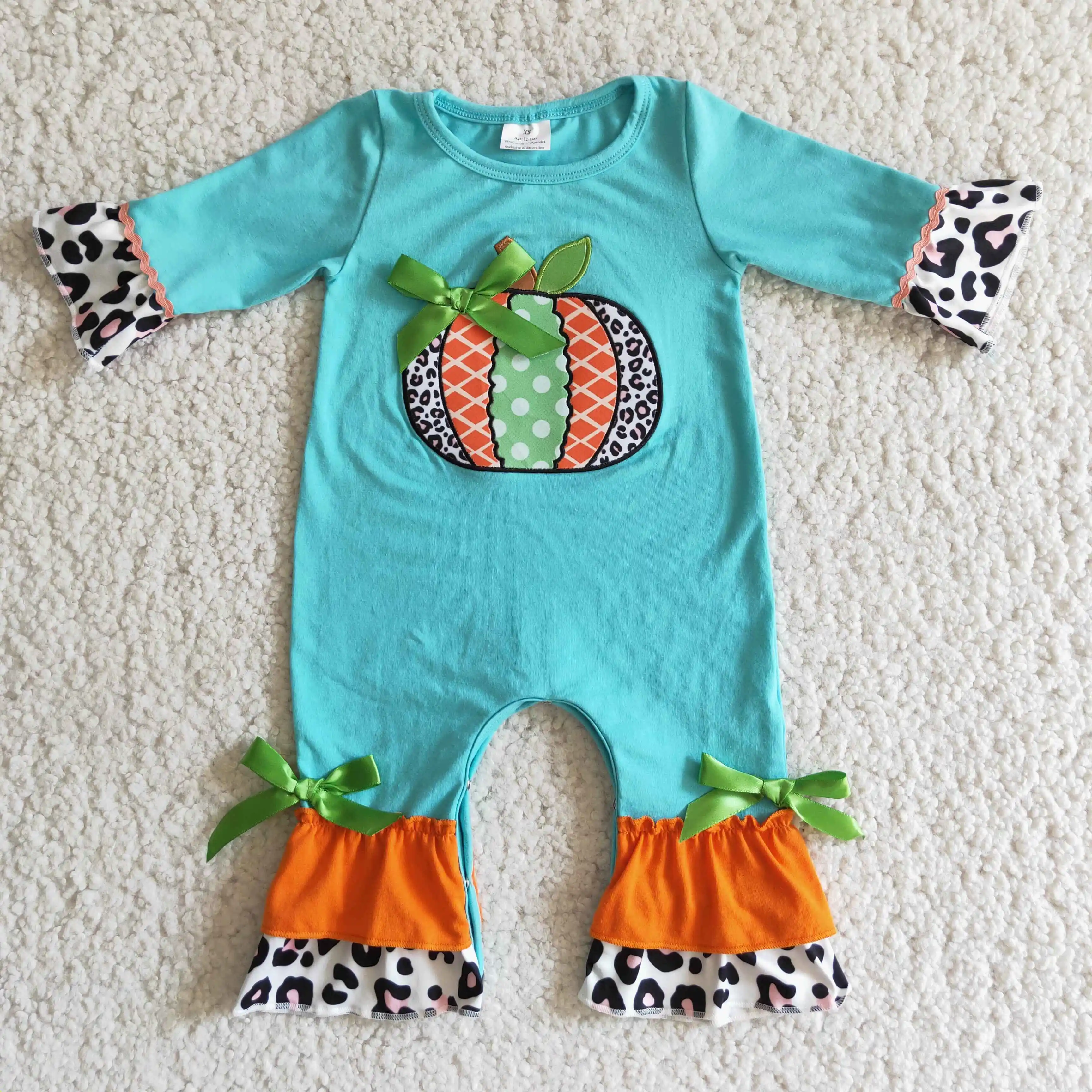 

Thanksgiving Outfits Infant Romper Jumpsuit Newborn Baby Little Girls Lovely Pumpkin Outfits Spring Autumn Clothes