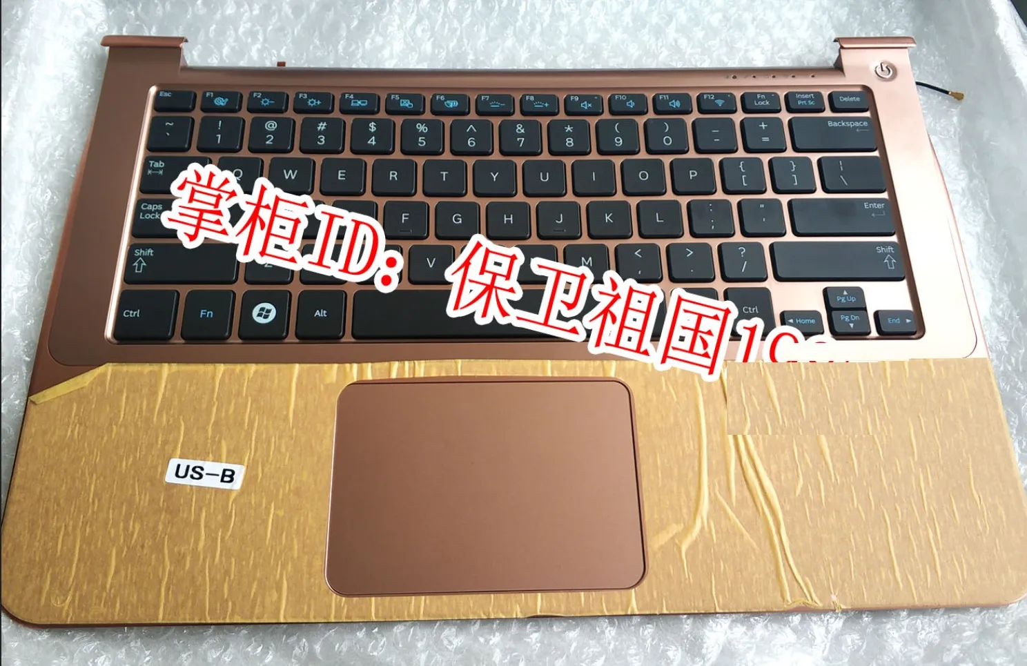 

YUEBEISHENG New/org For SAMSUNG NP900X3A NP 900X3A NP900X3 Palmrest US keyboard upper cover Touchpad,Golden color