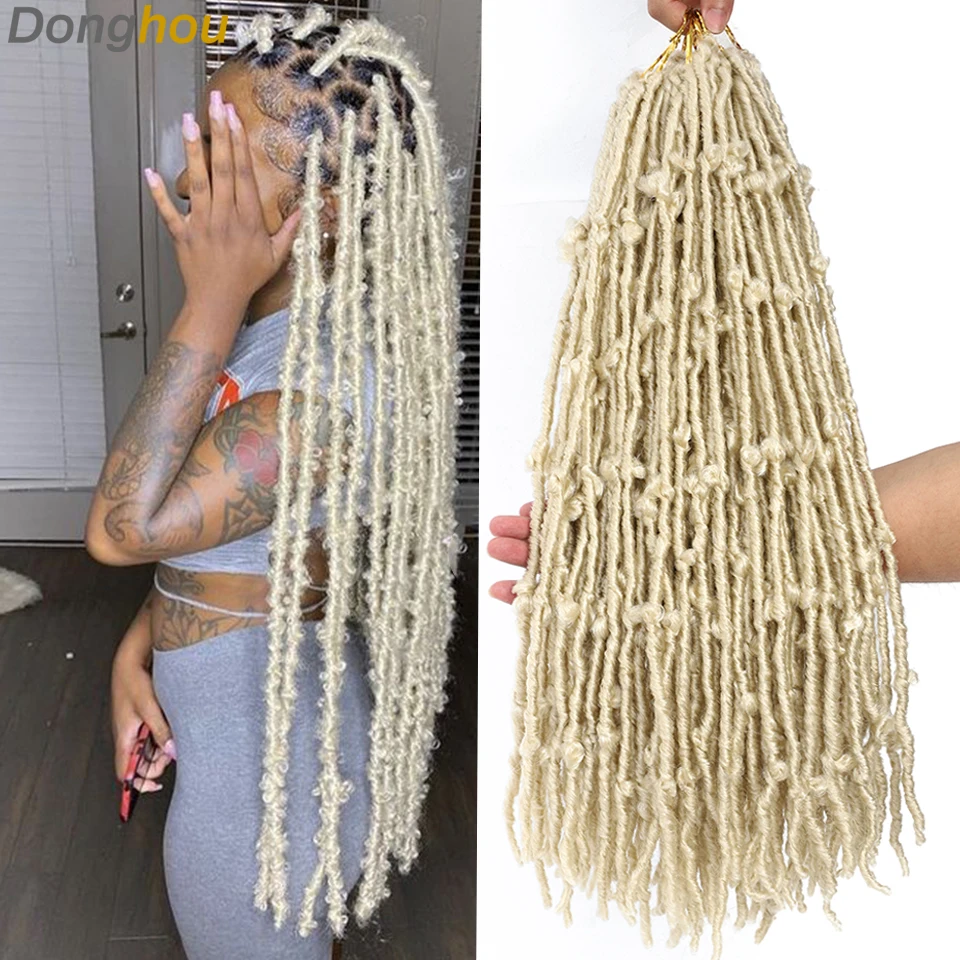 Donghou 613 blond motyl Locs szydełkowe włosy motyl Locs szydełkowe warkocze Pre zapętlony długi motyl Faux Locs szydełkowe włosy