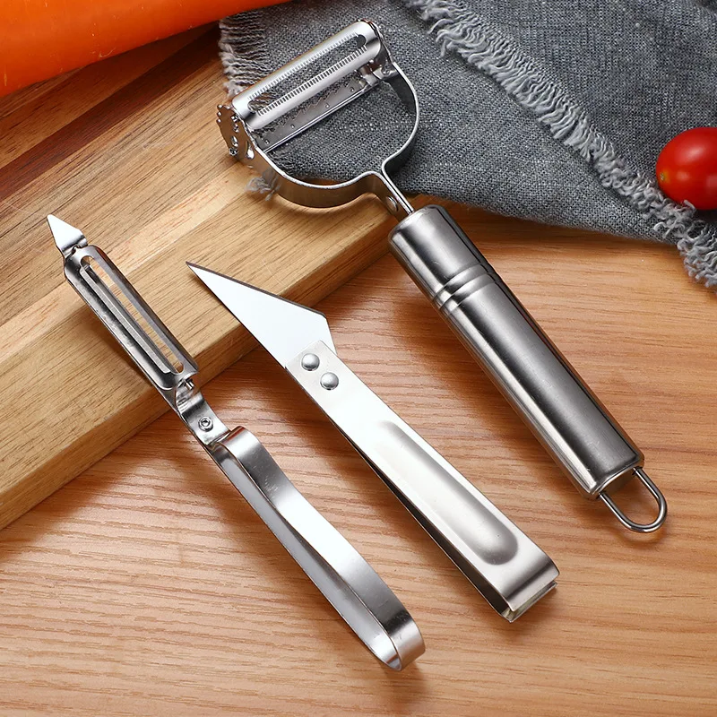 3pcs Potatoes Apple Peeler Stainless Steel Vegetables Fruit Tools Grater Epilation Clip Home Essentials Kitchen Accessories