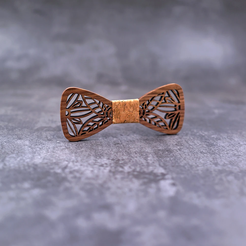 Mahoosive Blatt Holz Bogen Krawatten für Männer Bowties Cut out Schmetterlinge Hochzeit anzug holz bowtie Hemd krawatte Bowknots Schlank krawatte