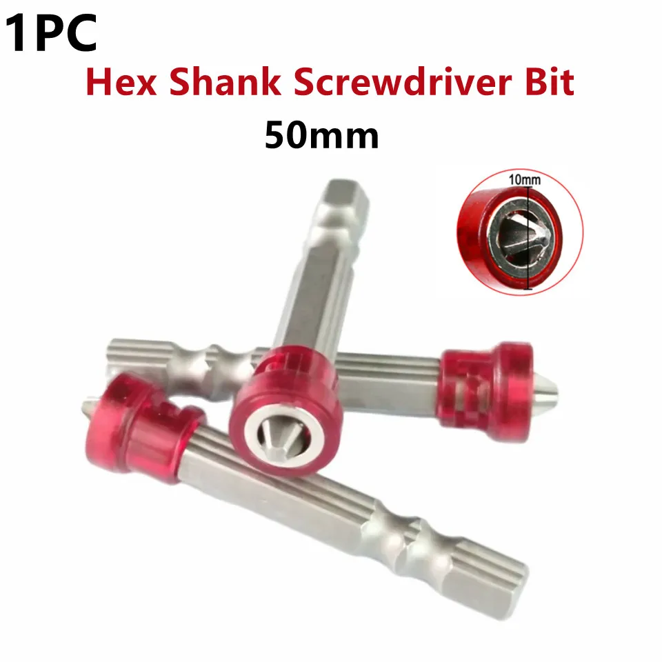 1pcs 1/4 Inch Hex Shank Screwdriver Bit Magnetic Screwdriver Bit Cross-head PH2 Magnetic Screwdriver Bits