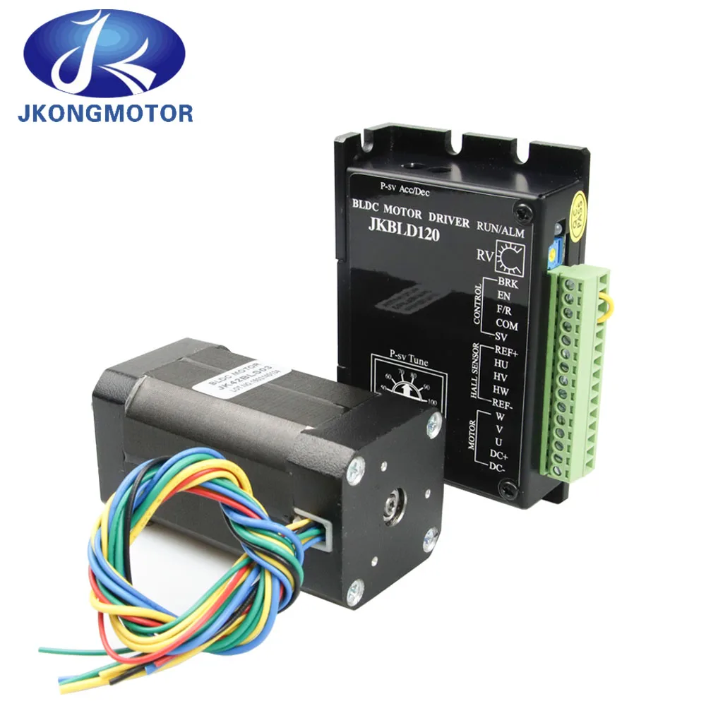 Jkongmotor 42BLS03 BLD120 bezszczotkowy silnik prądu stałego 4.8A 77.5W 24V 4000 obr./min 42 silnik BLDC z czujnik halla do maszyn włókienniczych