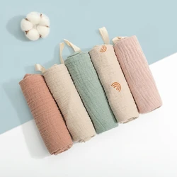 5 Pcs Towel Baby Facecloth Baby Bath Towel Handkerchief Cotton Burp Cloth Soft Absorbent Gauze Kindergarten Washcloth  P31B