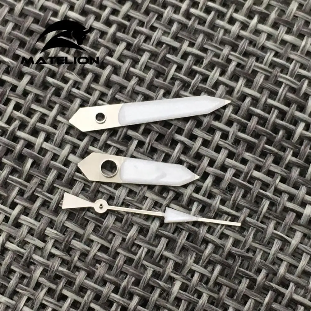 Aiguilles de Montre Argentées, Pièces de Rechange Adaptées au NH35 NH36 7s26 4r35 7009, Mouvement existent, en Porcelaine Verte, Nouvelle Collection