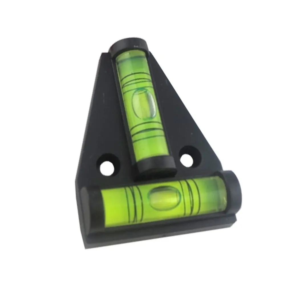 Mini herramientas de medición de nivel de burbuja en forma de T, instrumento de medición de plástico con carcasa de burbuja de nivel Triangular, 1 unidad