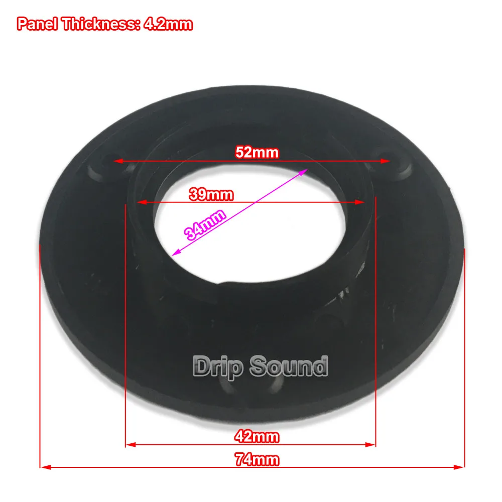 OD74mm 34mm Крышка твитера с внутренним отверстием Декоративная круглая фиксированная пластина динамика # Черный/Серебристый
