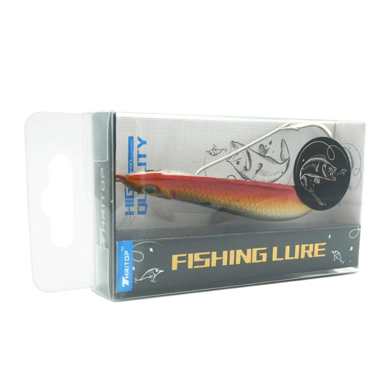 Thritop 1pcs 85mm 16g Bait Artificial Minnow Accessories 3D Eyes Tremble Hooks Hard Lure TP074 Fishing Tackle