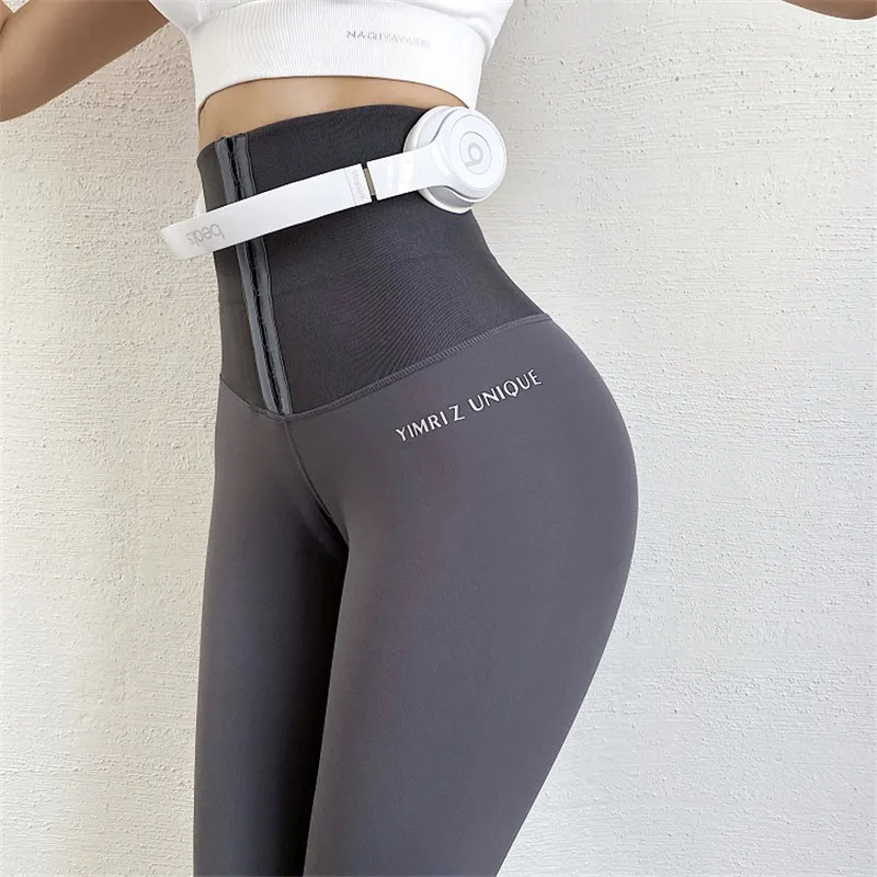 YIMRIZ High Waist Body Building  Fitness Legging Stretch Tights  Shaping Trousers  Running Leggings Workout Training Yoga Pants