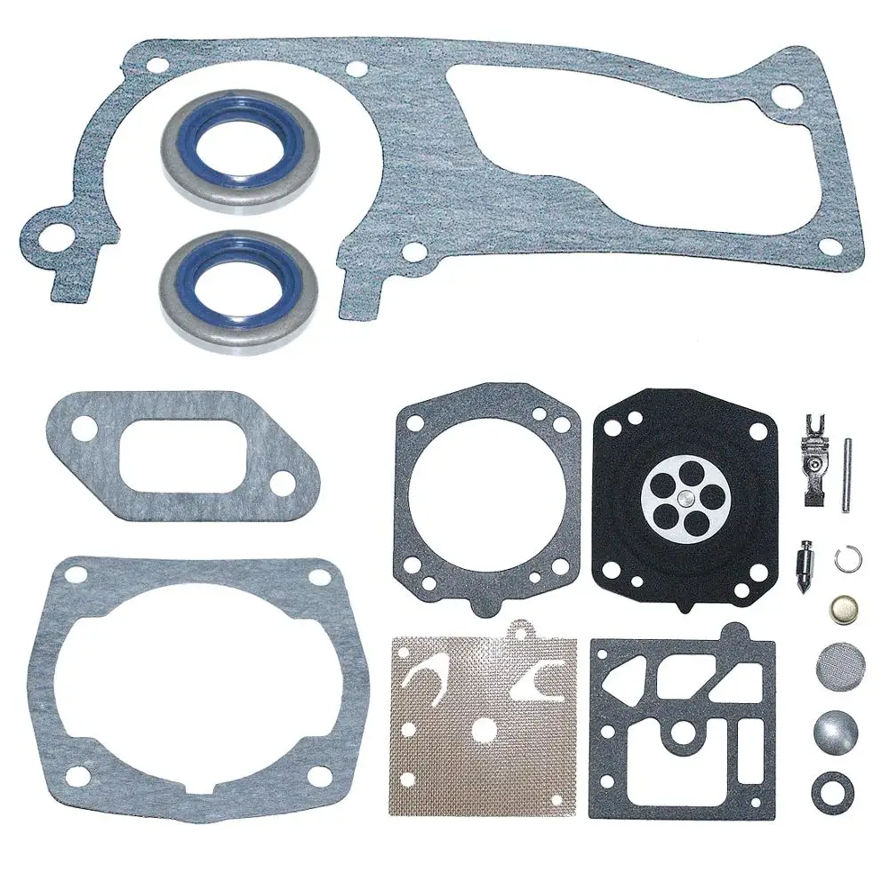 Crankcase Cylinder Muffler Gasket Repair Kit for Husqvarna 357 357XP 359 359XP Replace 503 96 66-01,Walbro K22-HDA