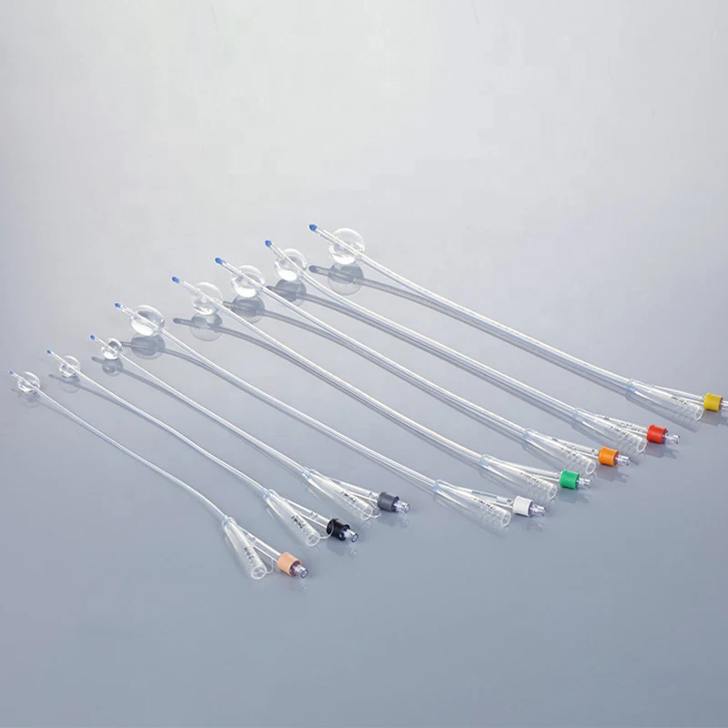 1pc/10pcs Silicone Foley Catheter High-quality Color 2-way Medical Urinary Catheter Two Eye-holes For Efficient Aspiration