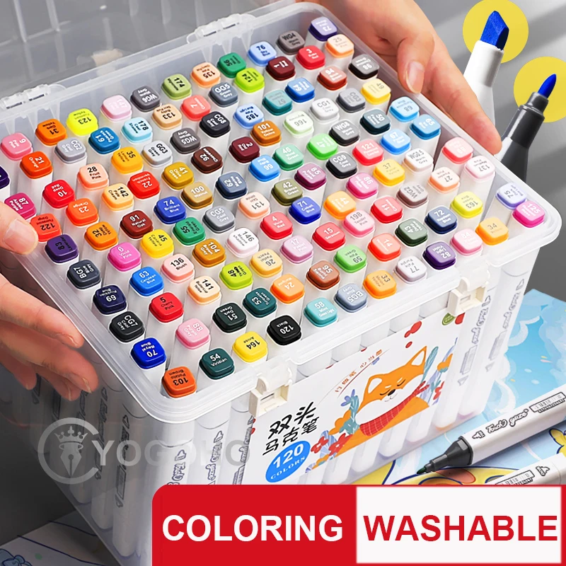 24/48/60/80/168 Color TouchFIVE Art Markers Set Dual Headed Artist Sketch Oily Alcohol based markers For Animation Manga Design