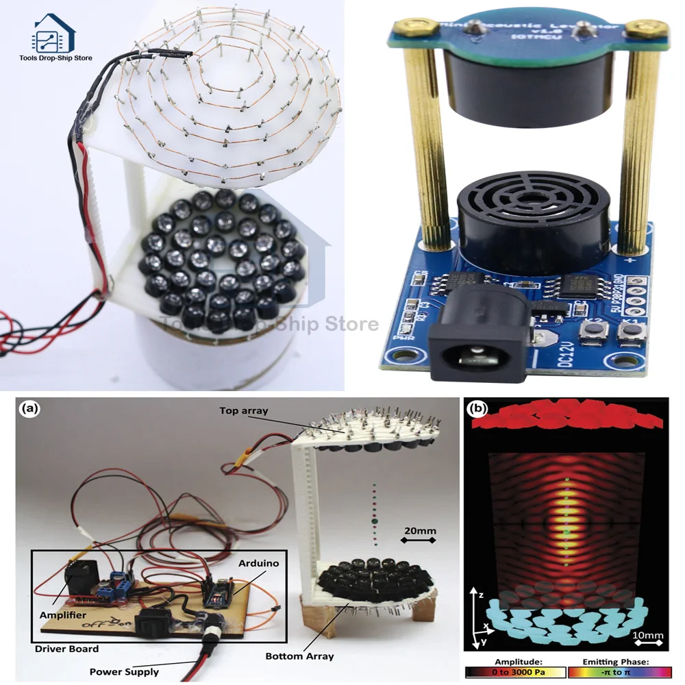 

Ultrasonic Levitation Kit DIY Ultrasonic Sensor Acoustic Levitator Suspension Ultrasonic Suspension Learning Kit for Science Exp