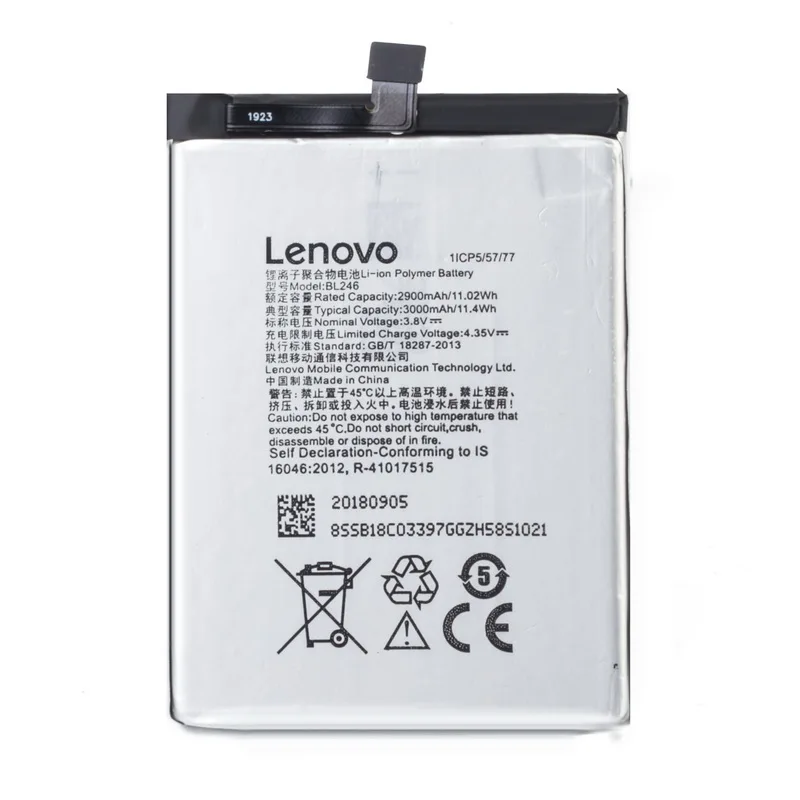 High Quality BL246 Battery For Lenovo VIBE Shot Z90 Z90-7 Z90-3 z90a40 3000mAh