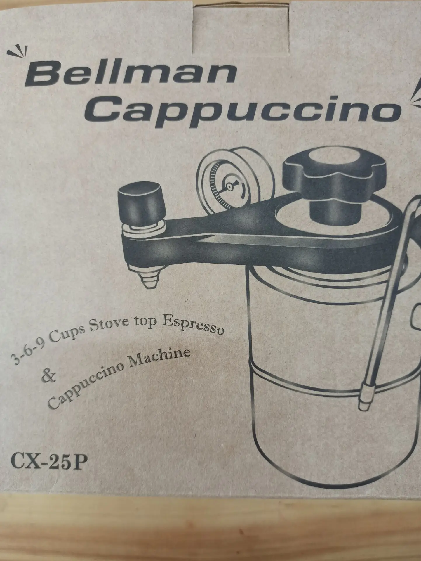 Bellman Cappuccino CX-25P  Stove-top model dual valve system stainless steel with pressure gauge CX-25SP Milk Steamer