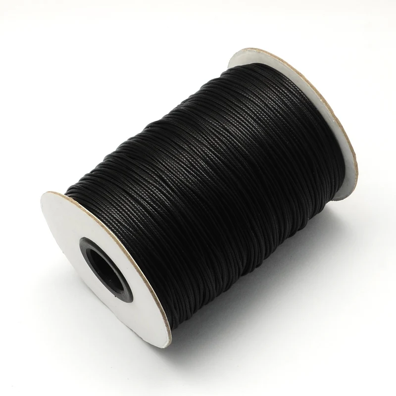 200yards/roll Black Korean Waxed Polyester Cords Waxed Thread Cord Necklace Rope For Jewelry Making Bracelets