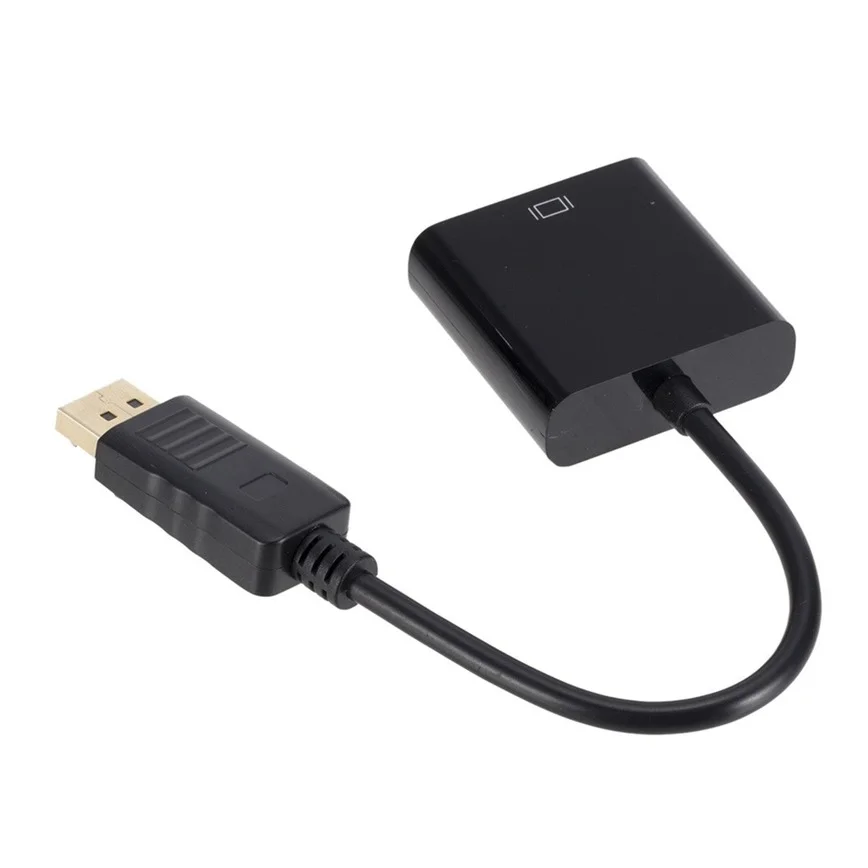 Grwibeou DisplayPort Port wyświetlacza DP na kabel adaptera VGA konwerter męski na żeński do laptopa komputer stancjonarny Monitor HDTV projektor