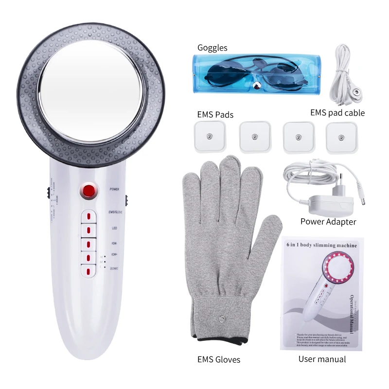 6 in 1 EMS Infrared Massager Body Sculpting Machine Weight Loss Cellulite Massage Slimming Fat Burner Beauty Instrument Tools