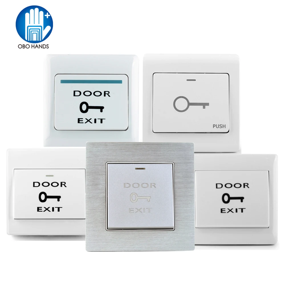 

Waterproof Door Exit Button Release Switch NO/NC/COM Output Emergency Push Button Fireproof Plastic for Access Control System