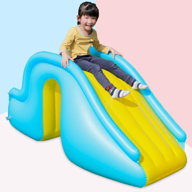 C5AA Inflatable Water Slide Wider Steps Kids Bouncer Castle Swimming Pool Supplies