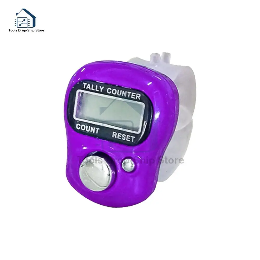 Portable Electronic Digital Counter Mini LCD Hand Held Finger Ring Tally Counter Stitch Marker Plastic Row Counter