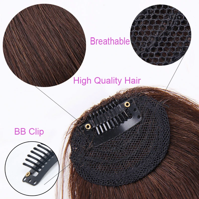 AOOSOO Hair extension on both sides of bangs Girl side bangs fake edge synthetic hairpin high temperature resistant fake bangs