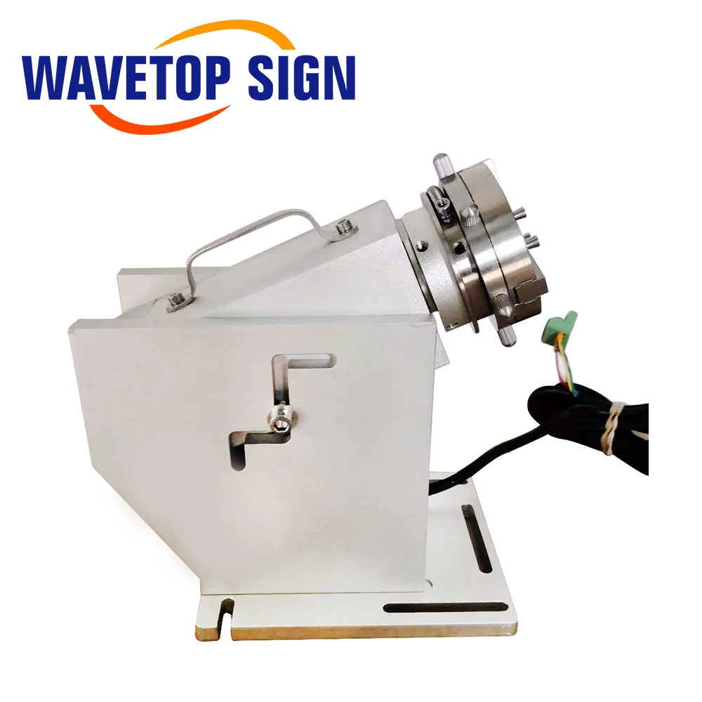 WaveTopSign Dia.65mm Rotary Device 2Phase Motor Rotary Attachment with Driver for Co2 and Fiber Marking Machine Expansion Axis