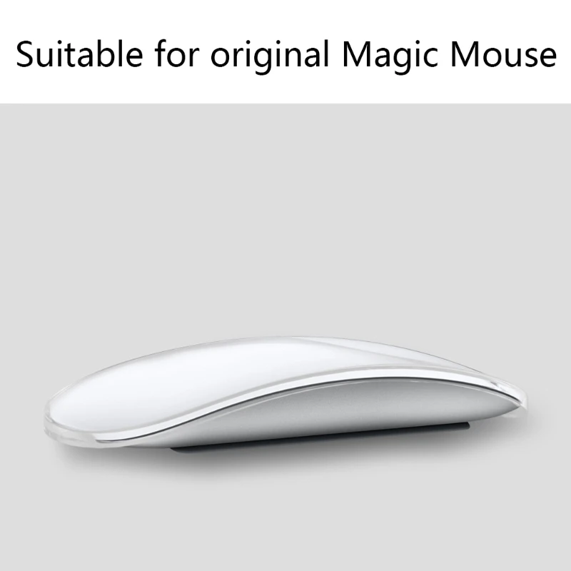 Transparent Soft Silicone Case Compatible for Magic Mouse 1 / 2 , Portable Protector Anti-Scratch Protective Skin Cover