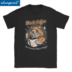 Black Coffee Men Women T Shirt Japanese Japan Retro T-Shirt Cats Horror Satan Halloween Vintage Tee Shirt Birthday Present Tops