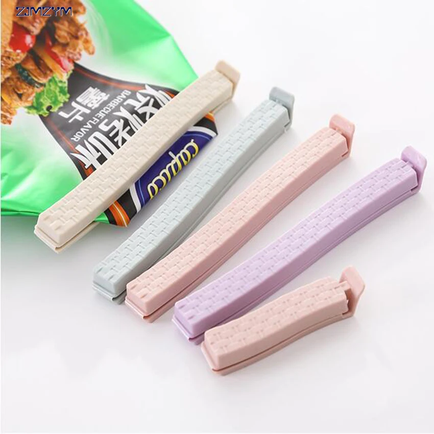 4pcs/set  Bag Clips Snack Fresh Food Storage Bag Sealer Kitchen Tool accessories Mini Vacuum Sealer Clamp Food Clip