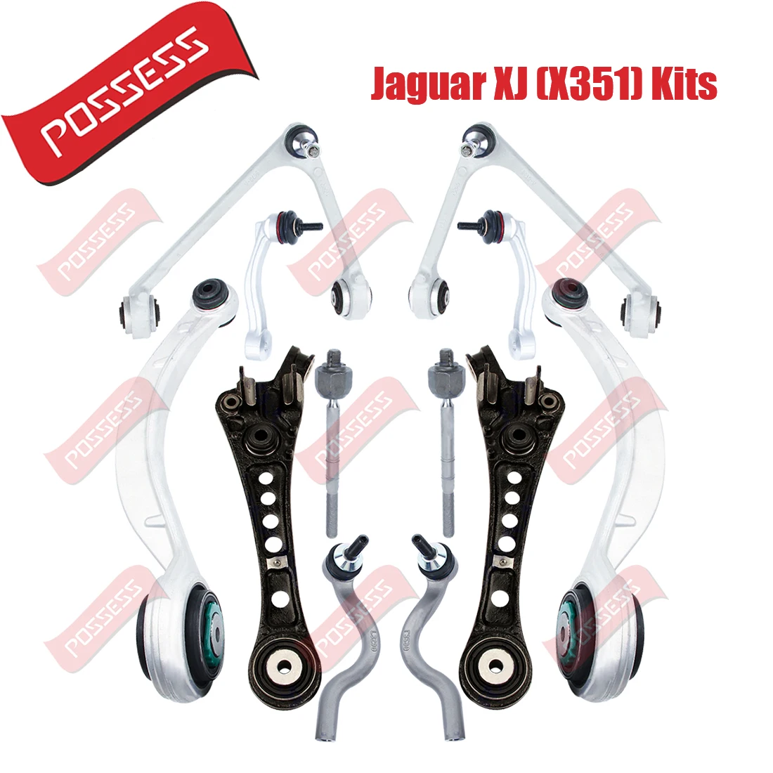 Front Axle Suspension Control Arm Stabilizer Link Tie Rod End assemblies Kits For Jaguar XJ X351 XJL X351 Rear Drive 2WD 2010-/