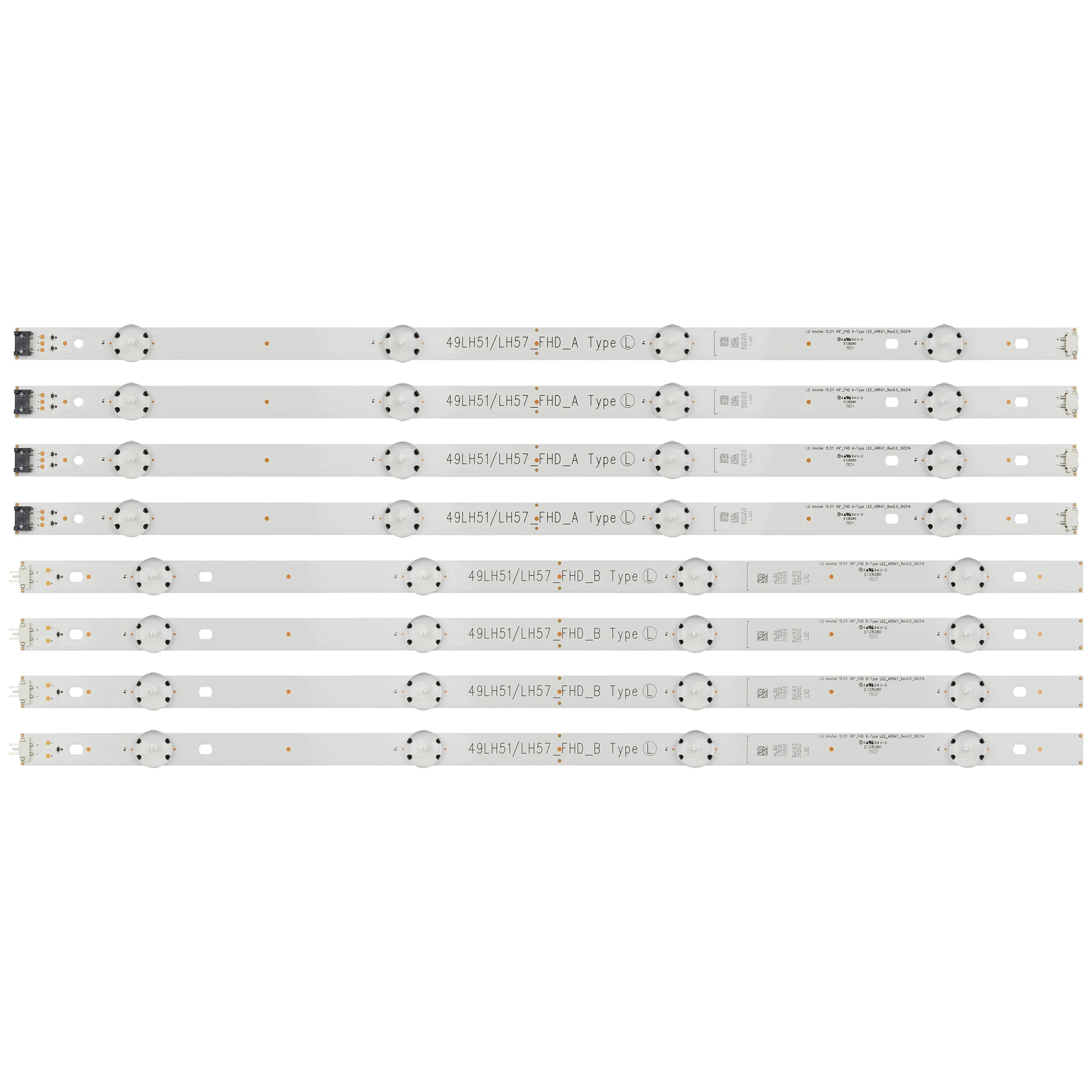 

New LED backlight 49LH51/LH57_FHD_A 49LH51/LH57_FHD_B for LG innotek 49LK5100PLA 15.5Y 49"_FHD A-Type B-Type HV490FHB-NBD