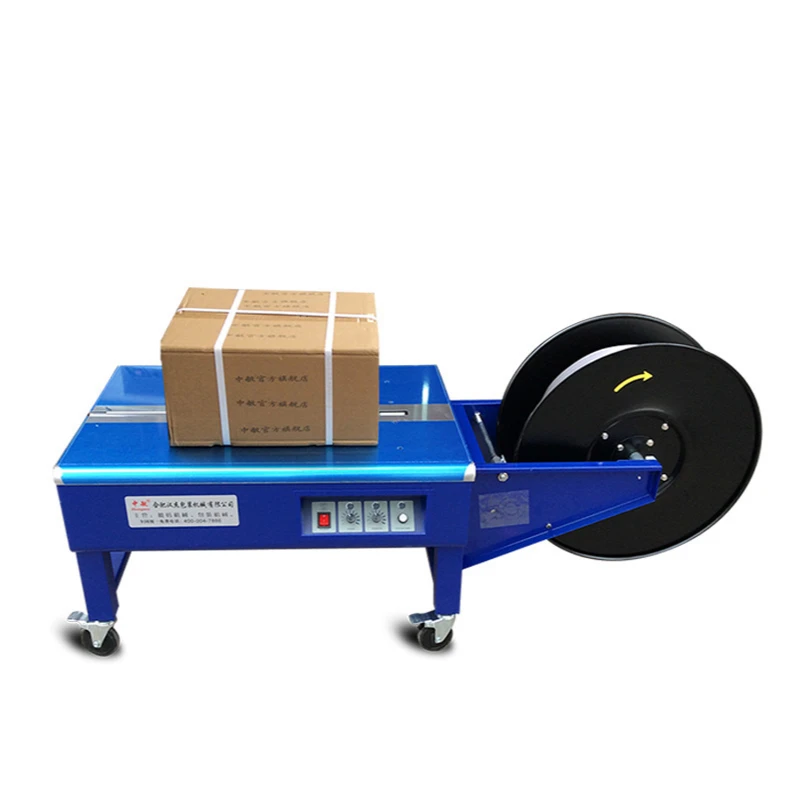 Empacotadores semiautomáticos de motor duplo, tensor mais grosso e poderoso, máquina de cintar caixa