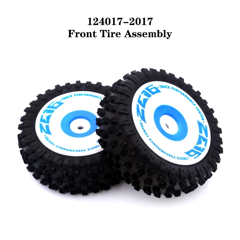 WLtoys 124016 124017 1/12 RC Car Original Spare Parts 2017 Rubber Front Tire Assembly Set