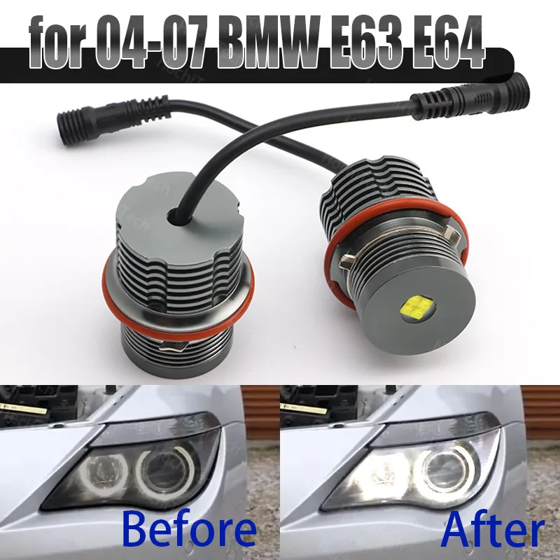 High Power Free Error for 04-07 BMW 6-series E63 E64 645Ci 650i White Angel Eyes  Ring Light Bulbs